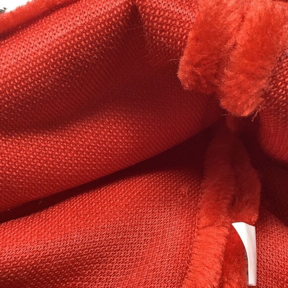 Red Santa Zebra Print Trim Plush Cap Novelty Christmas Party Hat - Picture 4 of 4